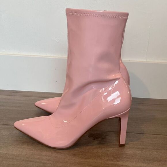 New York & Company Women's Pink Naomi High Heel Bootie Patent Leather Size 9 - Picture 7 of 11